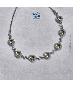 August Birthstone-Peridot Bubble Bracelet